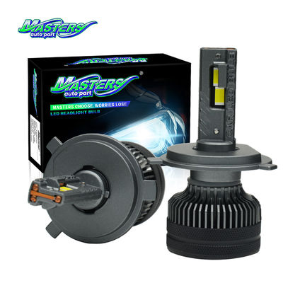 Masters KS90 180W 40000 ลูเมน 6500K สีขาวเย็น H4 9005 9006 9012 ไฟฉายหน้า LED หลอดไฟ