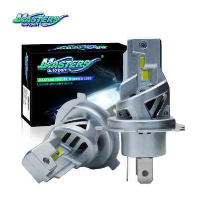 มาสเตอร์ V04 64W 7000LM 6000K H4 4060 ชิปการบินอัลลูมิเนียมสูงสุด LED หลอดไฟหน้า